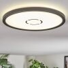 Simonstorp Plafonnier, Panel LED Noir, Blanc, 1 lumière