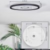 Simonstorp Plafonnier, Panel LED Noir, Blanc, 1 lumière