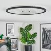 Simonstorp Plafonnier, Panel LED Noir, Blanc, 1 lumière