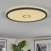 Simonstorp Plafonnier, Panel LED Noir, Blanc, 1 lumière