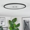 Simonstorp Plafonnier, Panel LED Noir, Blanc, 1 lumière