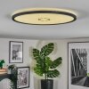 Simonstorp Plafonnier, Panel LED Noir, Blanc, 1 lumière
