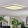 Simonstorp Plafonnier, Panel LED Argenté, Blanc, 1 lumière