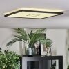 Simonstorp Plafonnier, Panel LED Noir, Blanc, 1 lumière