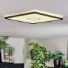 Simonstorp Plafonnier, Panel LED Noir, Blanc, 1 lumière