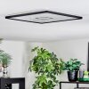 Simonstorp Plafonnier, Panel LED Noir, Blanc, 1 lumière