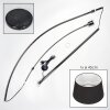 Bassagoda Lampadaire, Lampadaires arc Chrome, Noir, 1 lumière, Abat-jour en tissu