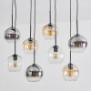 Koyoto Suspension, Boule lumineuse, Suspension Ambre, Clair, Fumé, 8 lumières