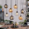 Ripoll Suspension, Boule lumineuse, Suspension Ambre, Clair, Fumé, 8 lumières