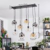 Ripoll Suspension, Boule lumineuse, Suspension Ambre, Clair, Fumé, 8 lumières
