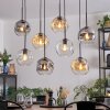 Ripoll Suspension, Boule lumineuse, Suspension Ambre, Clair, Fumé, 8 lumières