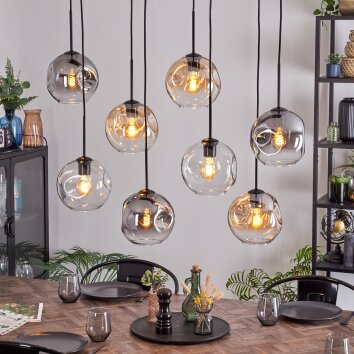 Ripoll Suspension, Boule lumineuse, Suspension Ambre, Clair, Fumé, 8 lumières Ripoll Suspension, Boule lumineuse, Suspension Ambre, Clair, Fumé, 8 lumières