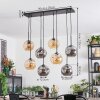 Ripoll Suspension, Boule lumineuse, Suspension Ambre, Fumé, 8 lumières