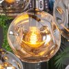 Ripoll Suspension, Boule lumineuse, Suspension Ambre, Fumé, 8 lumières