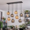 Ripoll Suspension, Boule lumineuse, Suspension Ambre, Fumé, 8 lumières