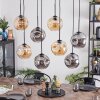 Ripoll Suspension, Boule lumineuse, Suspension Ambre, Fumé, 8 lumières