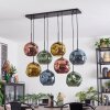 Ripoll Suspension, Boule lumineuse, Suspension Bleu, Or, Vert, Cuivré, 8 lumières