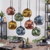 Ripoll Suspension, Boule lumineuse, Suspension Bleu, Or, Vert, Cuivré, 8 lumières