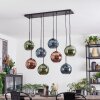 Koyoto Suspension, Boule lumineuse, Suspension Bleu, Vert, Cuivré, 8 lumières