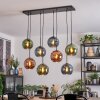 Koyoto Suspension, Boule lumineuse, Suspension Bleu, Vert, Cuivré, 8 lumières