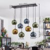 Koyoto Suspension, Boule lumineuse, Suspension Bleu, Or, Vert, 8 lumières