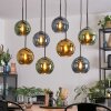 Koyoto Suspension, Boule lumineuse, Suspension Bleu, Or, Vert, 8 lumières