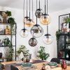 Gastor Suspension, Boule lumineuse, Suspension Ambre, Clair, Fumé, 8 lumières