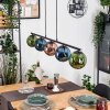 Gastor Suspension, Boule lumineuse, Suspension Bleu, Vert, Cuivré, 5 lumières