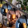 Gastor Suspension, Boule lumineuse, Suspension Bleu, Vert, Cuivré, 5 lumières