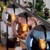 Gastor Suspension, Boule lumineuse, Suspension Bleu, Chrome, Vert, Cuivré, Fumé, 5 lumières