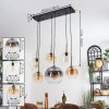 Koyoto Suspension, Boule lumineuse, Suspension Ambre, Clair, Fumé, 6 lumières