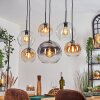 Koyoto Suspension, Boule lumineuse, Suspension Ambre, Clair, Fumé, 6 lumières