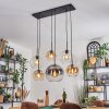Koyoto Suspension, Boule lumineuse, Suspension Ambre, Clair, Fumé, 6 lumières