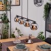 Koyoto Suspension, Boule lumineuse, Suspension Chrome, Fumé, 4 lumières