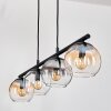 Koyoto Suspension, Boule lumineuse, Suspension Ambre, Clair, Fumé, 4 lumières