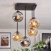 Ripoll Plafonnier, Boule lumineuse Ambre, Fumé, 5 lumières