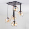 Koyoto Plafonnier, Boule lumineuse Ambre, Clair, 5 lumières