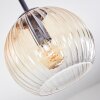 Koyoto Plafonnier, Boule lumineuse Ambre, Clair, Fumé, 5 lumières