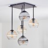 Koyoto Plafonnier, Boule lumineuse Ambre, Clair, Fumé, 5 lumières