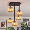 Koyoto Plafonnier, Boule lumineuse Ambre, 5 lumières