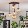 Koyoto Plafonnier, Boule lumineuse Ambre, Clair, 5 lumières