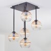 Koyoto Plafonnier, Boule lumineuse Ambre, Clair, 5 lumières