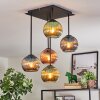Koyoto Plafonnier, Boule lumineuse Bleu, Vert, Cuivré, 5 lumières