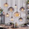 Koyoto Suspension, Boule lumineuse, Suspension Anthracite, Argenté, Blanc, 8 lumières