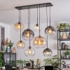 Koyoto Suspension, Boule lumineuse, Suspension Anthracite, Argenté, Blanc, 8 lumières