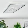 Simonstorp Plafonnier, Panel LED Argenté, Blanc, 1 lumière