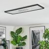 Simonstorp Plafonnier, Panel LED Noir, Blanc, 1 lumière