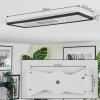 Simonstorp Plafonnier, Panel LED Noir, Blanc, 1 lumière
