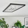 Simonstorp Plafonnier, Panel LED Noir, Blanc, 1 lumière