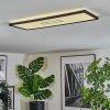 Simonstorp Plafonnier, Panel LED Noir, Blanc, 1 lumière